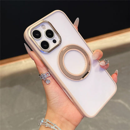 JAUCASE For iPhone 16 Pro Max Case Matte Clear TPU + PC Kickstand Cover Compatible with MagSafe