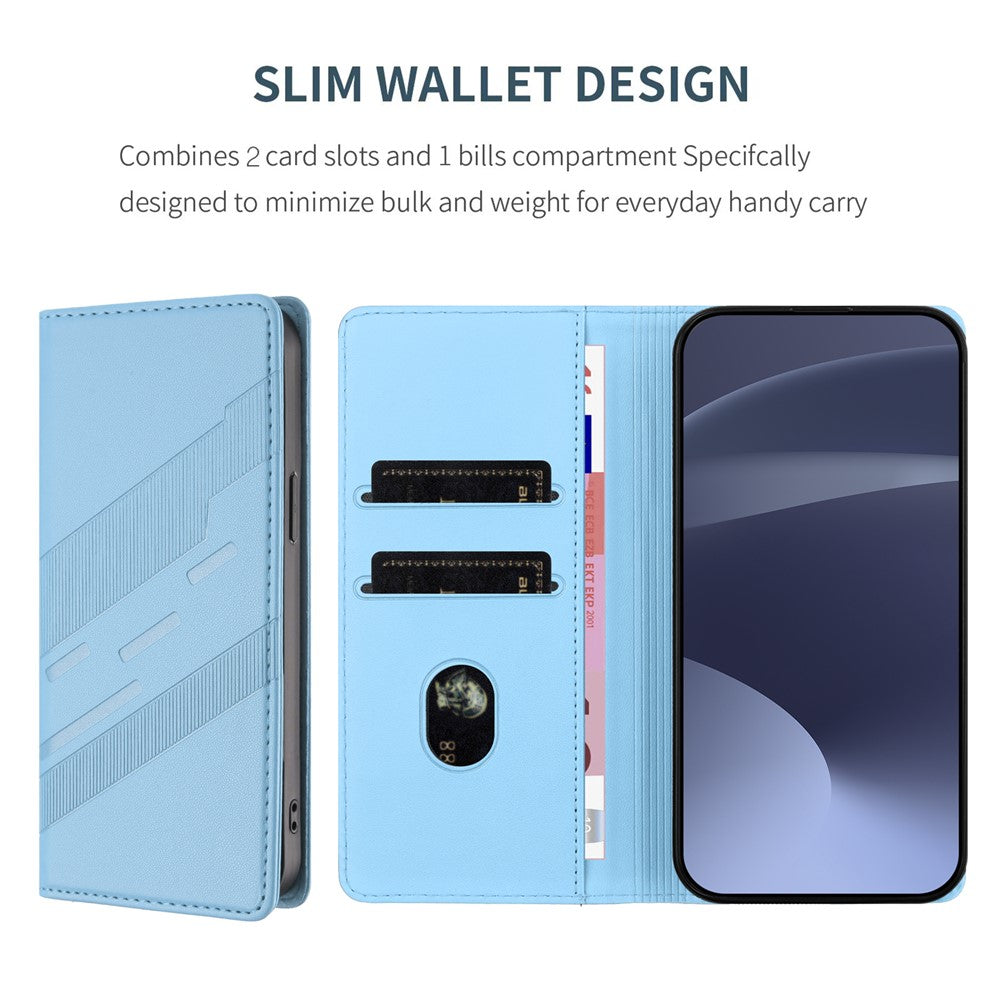 For iPhone 17e / 16e Case Punk Style  Imprinted Wallet Stand Folio Flip Leather Cover