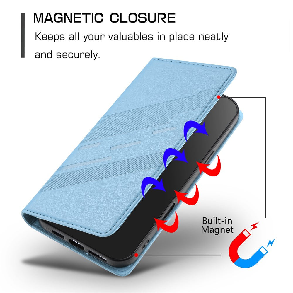 For iPhone 17e / 16e Case Punk Style  Imprinted Wallet Stand Folio Flip Leather Cover