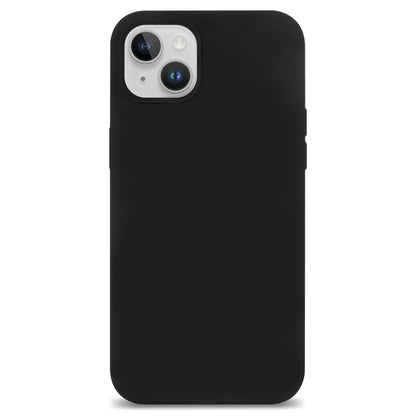 For iPhone 14 Plus Solid Silicone Drop Protection Phone Case Soft Fiber Lining Slim Fit Shockproof Protective Cover