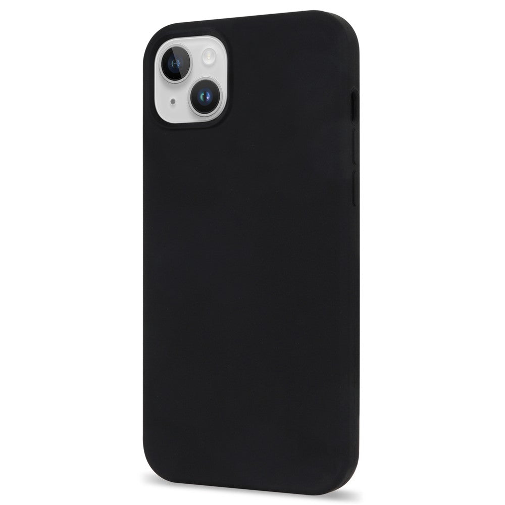 For iPhone 14 Plus Solid Silicone Drop Protection Phone Case Soft Fiber Lining Slim Fit Shockproof Protective Cover