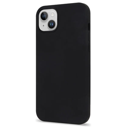 For iPhone 14 Plus Solid Silicone Drop Protection Phone Case Soft Fiber Lining Slim Fit Shockproof Protective Cover