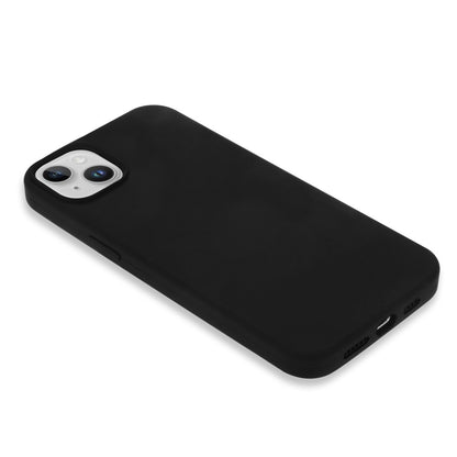 For iPhone 14 Plus Solid Silicone Drop Protection Phone Case Soft Fiber Lining Slim Fit Shockproof Protective Cover