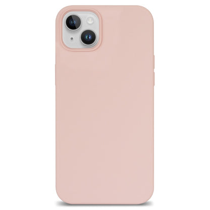 For iPhone 14 Plus Solid Silicone Drop Protection Phone Case Soft Fiber Lining Slim Fit Shockproof Protective Cover