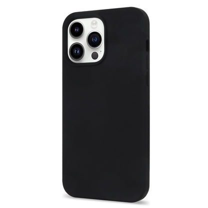 For iPhone 14 Pro Max Solid Silicone Shock-Absorb Case Soft Anti-Scratch Fiber Lining Cushion Shell Phone Cover
