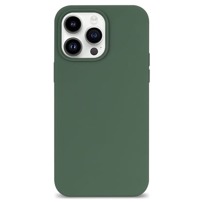 For iPhone 14 Pro Max Solid Silicone Shock-Absorb Case Soft Anti-Scratch Fiber Lining Cushion Shell Phone Cover