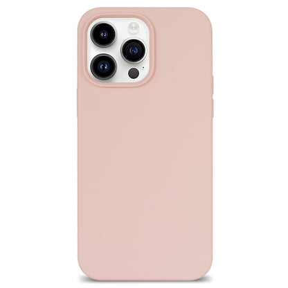 For iPhone 14 Pro Max Solid Silicone Shock-Absorb Case Soft Anti-Scratch Fiber Lining Cushion Shell Phone Cover