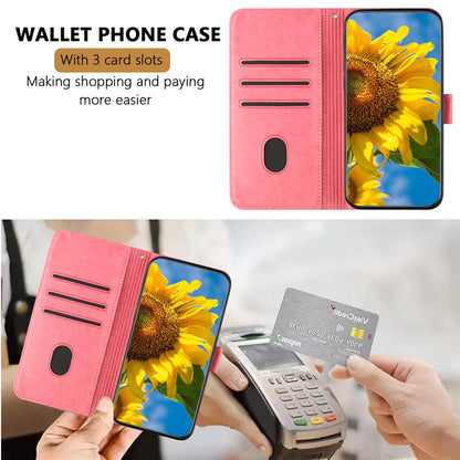 For iPhone 17e / 16e Case Sunflower Imprinted Wallet Stand Folio Flip Leather Cover