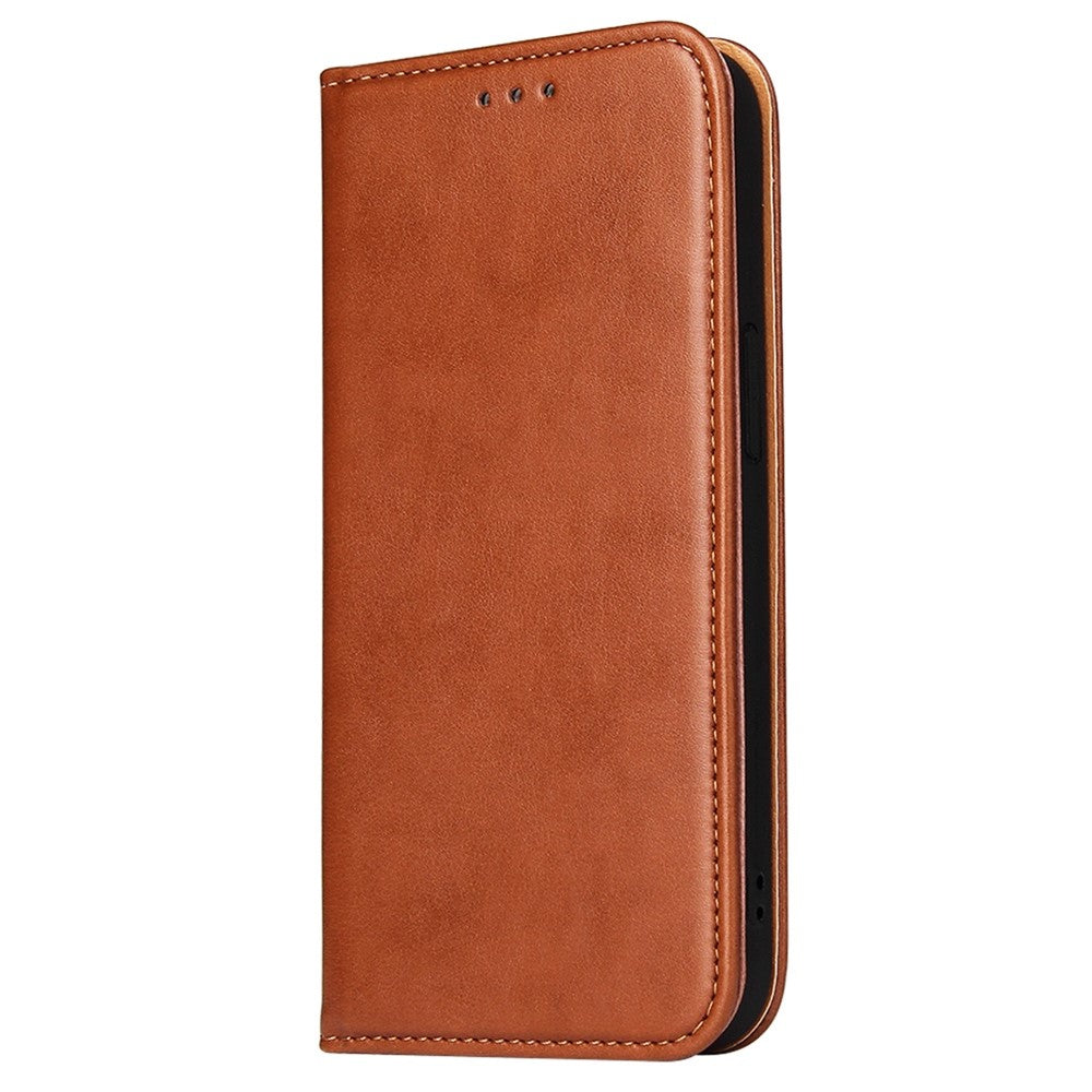 FIERRE SHANN Drop-proof Phone Cover for iPhone 14, Auto-absorbed Magnetic Closure PU Leather Phone Wallet Case
