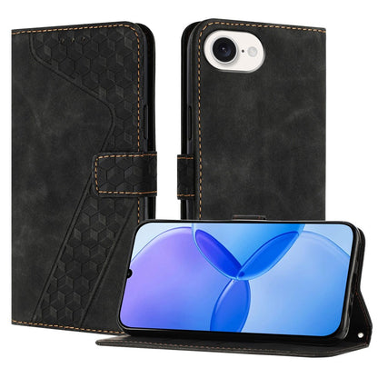 For iPhone 17e / 16e Leather Case 7-Shaped Pattern Wallet Stand Shockproof Phone Cover