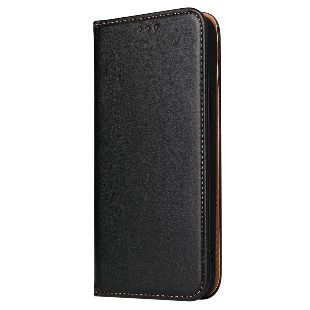 FIERRE SHANN for iPhone 14 Pro Max Cell Phone Case Stand Auto-absorbed Magnetic Closure Flip Wallet Cover PU Leather Phone Shell