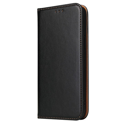 FIERRE SHANN for iPhone 14 Pro Max Cell Phone Case Stand Auto-absorbed Magnetic Closure Flip Wallet Cover PU Leather Phone Shell