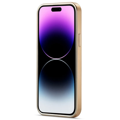 FIERRE SHANN For iPhone 14 Pro Max Python Texture PU Leather Coated TPU Phone Back Case Electroplated Protective Cover