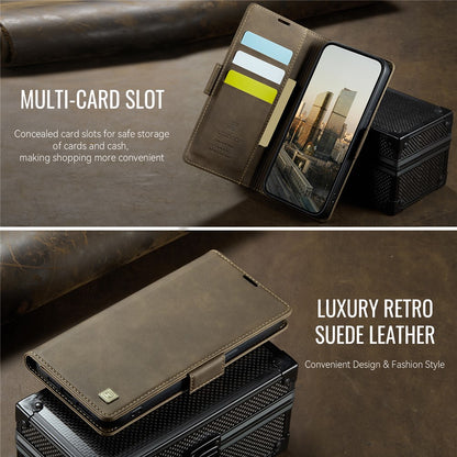 AUTSPACE For iPhone 17e / 16e Case  A11 RFID Blocking Retro Leather Cell Phone Wallet Cover