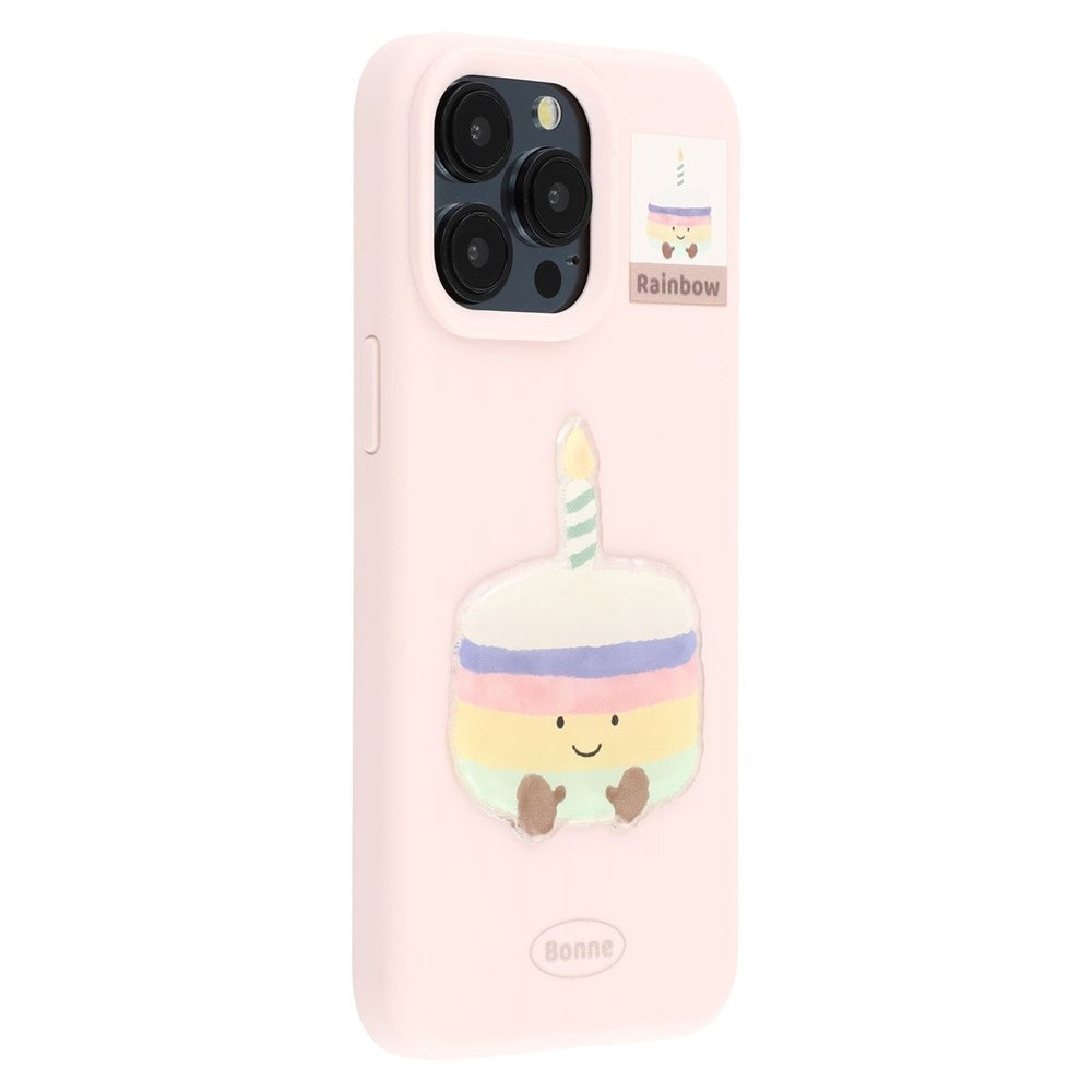 For iPhone 15 Pro Max Case Pattern Printed 2.0mm TPU Phone Cover with 3D Accessories Decor