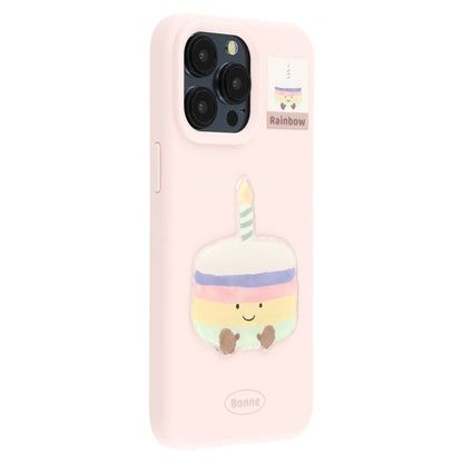 For iPhone 15 Pro Max Case Pattern Printed 2.0mm TPU Phone Cover with 3D Accessories Decor