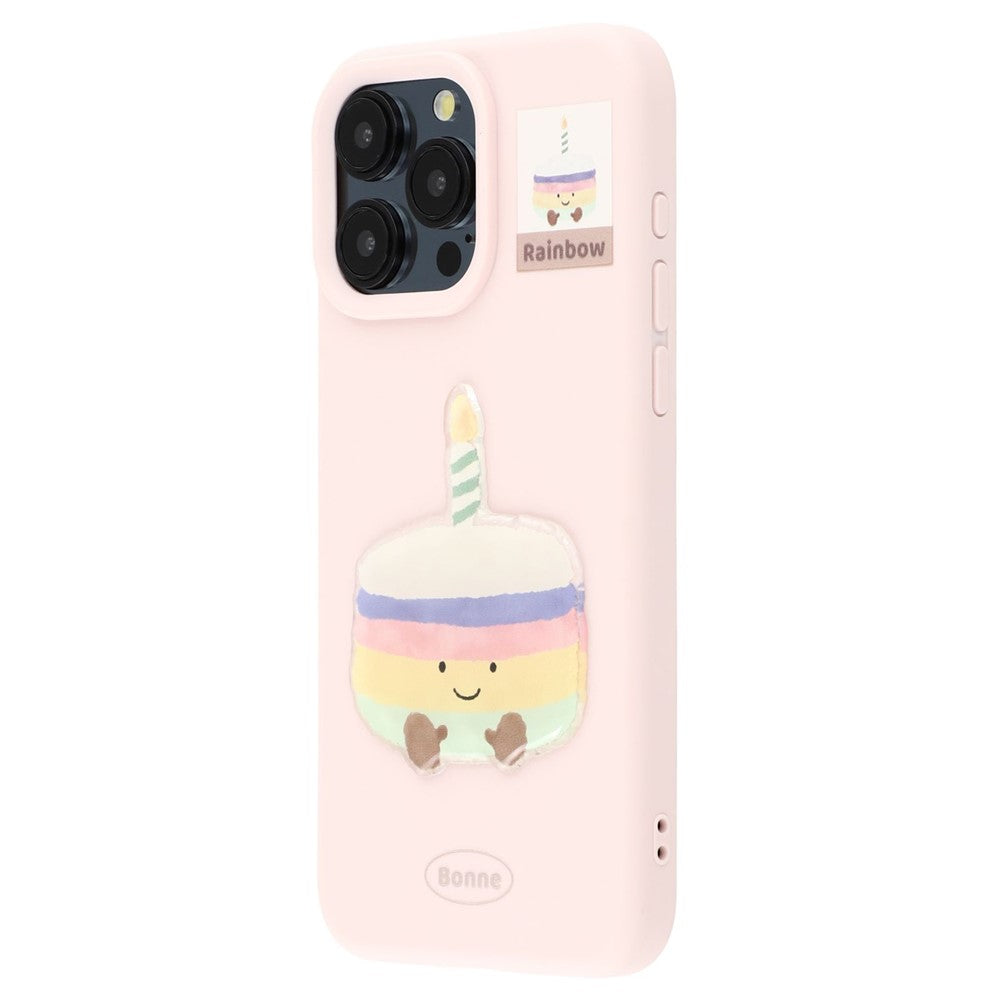 For iPhone 15 Pro Max Case Pattern Printed 2.0mm TPU Phone Cover with 3D Accessories Decor