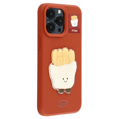 For iPhone 15 Pro Max Case Pattern Printed 2.0mm TPU Phone Cover with 3D Accessories Decor