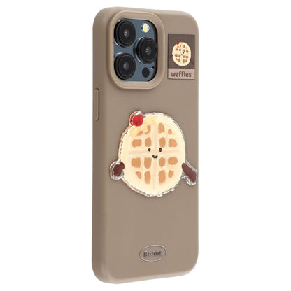 For iPhone 15 Pro Max Case Pattern Printed 2.0mm TPU Phone Cover with 3D Accessories Decor