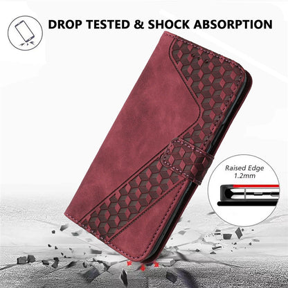 For iPhone 16 Pro Max Leather Case 7-Shaped Pattern Wallet Stand Shockproof Phone Cover