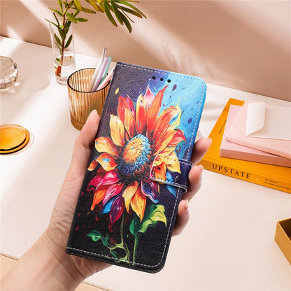 YX-2501 For iPhone 14 / 13 Case Pattern Printing PU Leather Wallet Phone Cover with Lanyard