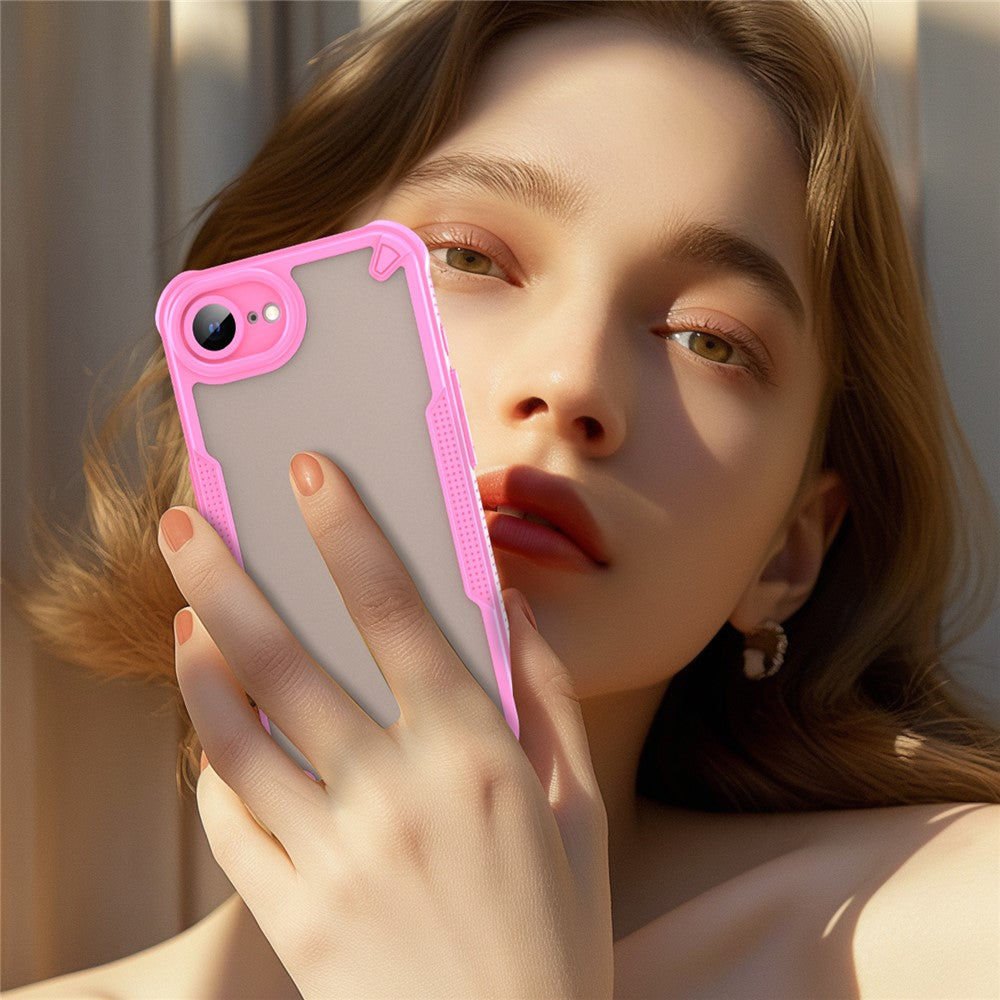 WANLONFENG MFFJ Series For iPhone 17e / 16e Case Anti Drop TPU + Acrylic Phone Back Cover with Screen Film