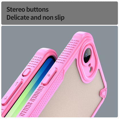 WANLONFENG MFFJ Series For iPhone 17e / 16e Case Anti Drop TPU + Acrylic Phone Back Cover with Screen Film