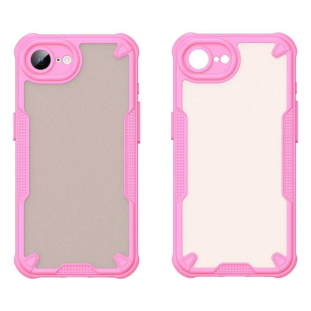 WANLONFENG MFFJ Series For iPhone 17e / 16e Case Anti Drop TPU + Acrylic Phone Back Cover with Screen Film
