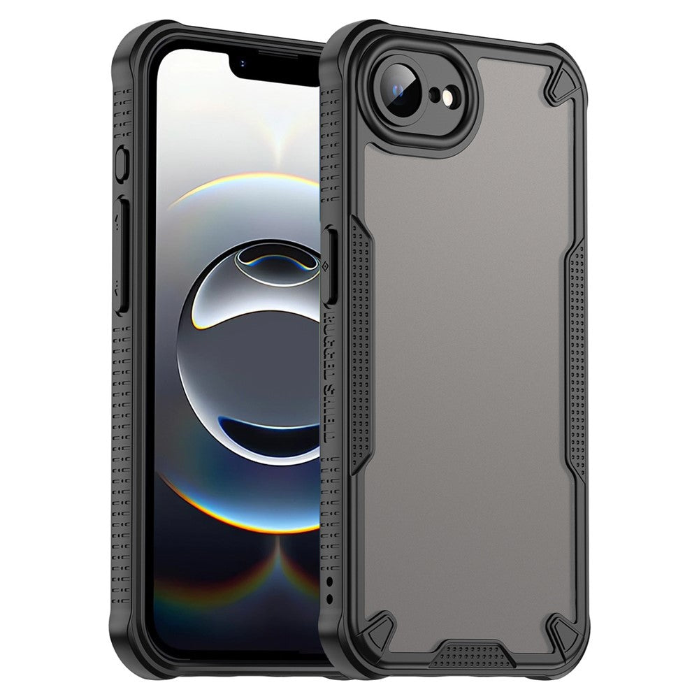WANLONFENG MFFJ Series For iPhone 17e / 16e Case Anti Drop TPU + Acrylic Phone Back Cover with Screen Film