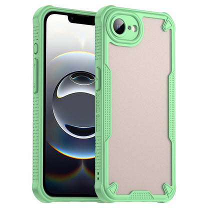 WANLONFENG MFFJ Series For iPhone 17e / 16e Case Anti Drop TPU + Acrylic Phone Back Cover with Screen Film