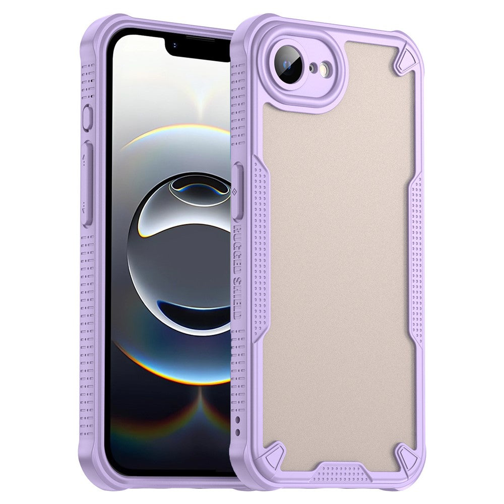 WANLONFENG MFFJ Series For iPhone 17e / 16e Case Anti Drop TPU + Acrylic Phone Back Cover with Screen Film