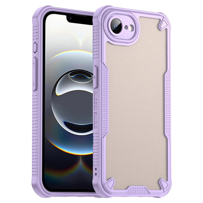 WANLONFENG MFFJ Series For iPhone 17e / 16e Case Anti Drop TPU + Acrylic Phone Back Cover with Screen Film