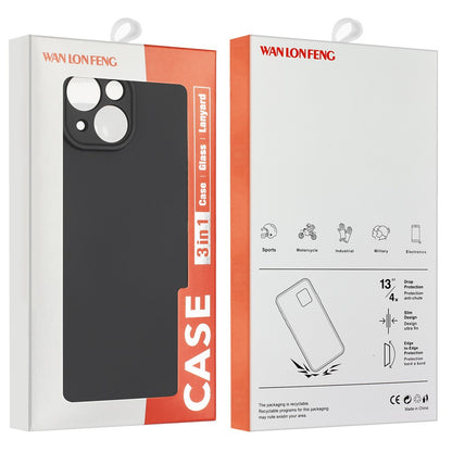 WANLONFENG RB2 Series for iPhone 17e / 16e Case Soft TPU Phone Cover with Screen Protector