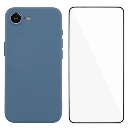 WANLONFENG RB2 Series for iPhone 17e / 16e Case Soft TPU Phone Cover with Screen Protector
