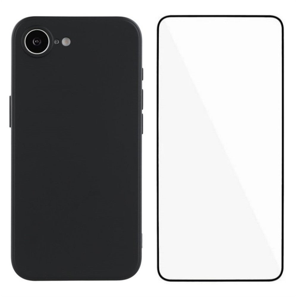 WANLONFENG RB2 Series for iPhone 17e / 16e Case Soft TPU Phone Cover with Screen Protector