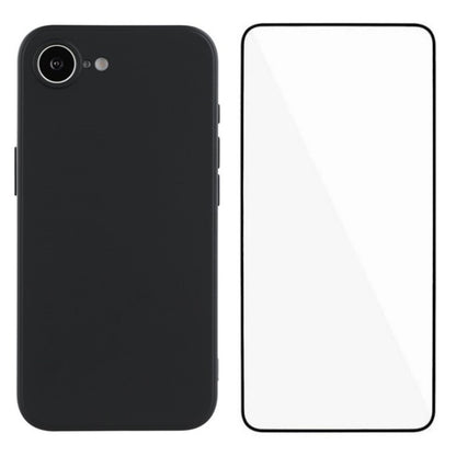 WANLONFENG RB2 Series for iPhone 17e / 16e Case Soft TPU Phone Cover with Screen Protector