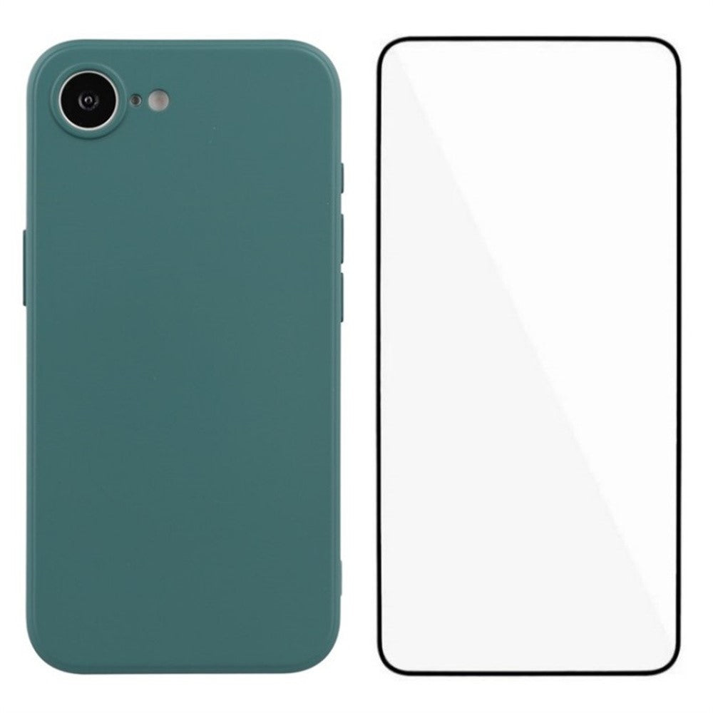 WANLONFENG RB2 Series for iPhone 17e / 16e Case Soft TPU Phone Cover with Screen Protector