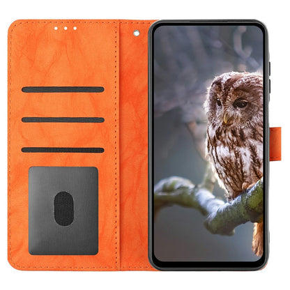 For iPhone 17e / 16e Case Owl Imprinted PU Leather Wallet Phone Cover with Wrist Strap