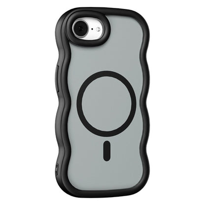 For iPhone 17e / 16e Case Compatible with MagSafe TPU + PC Phone Back Cover Skin Touch Wave Shape