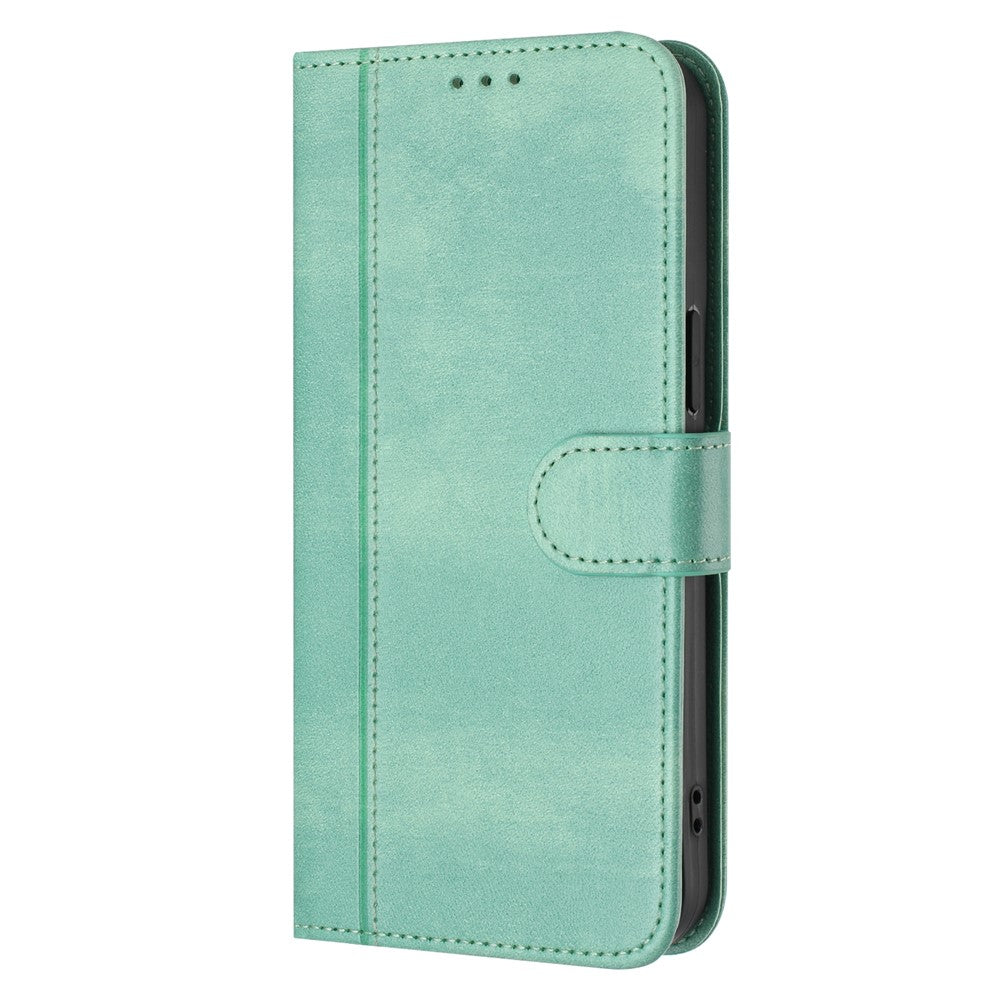 For iPhone 17e / 16e Case Wallet Stand Retro Texture Leather Phone Cover with Lanyard