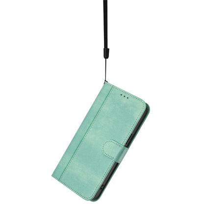 For iPhone 17e / 16e Case Wallet Stand Retro Texture Leather Phone Cover with Lanyard
