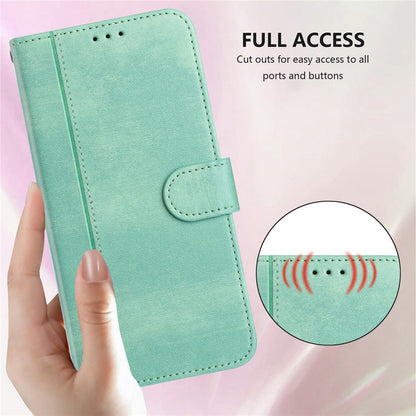 For iPhone 17e / 16e Case Wallet Stand Retro Texture Leather Phone Cover with Lanyard