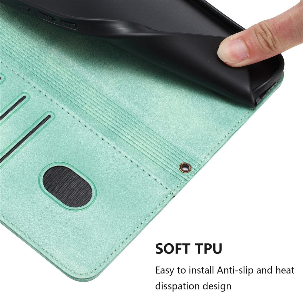 For iPhone 17e / 16e Case Wallet Stand Retro Texture Leather Phone Cover with Lanyard