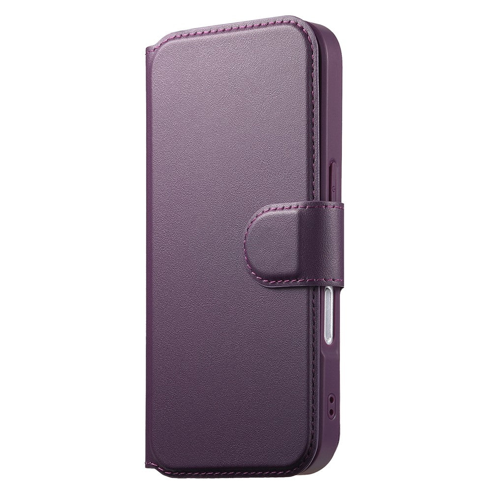 CASENEO For iPhone 16 Pro Magnetic Case RFID Blocking Wallet Detachable Leather Phone Cover with Wristband