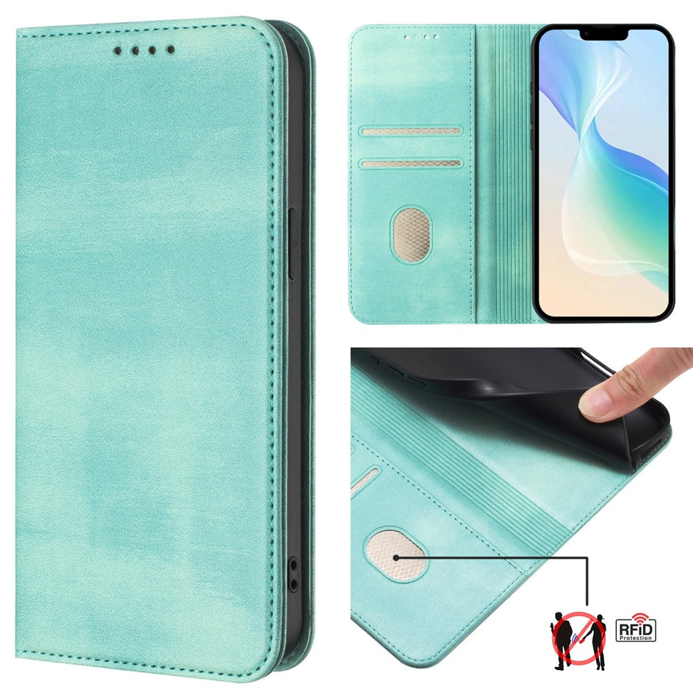 For iPhone 17e / 16e Wallet Cases Retro Texture RFID Blocking Leather Phone Cover