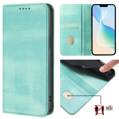 For iPhone 17e / 16e Wallet Cases Retro Texture RFID Blocking Leather Phone Cover