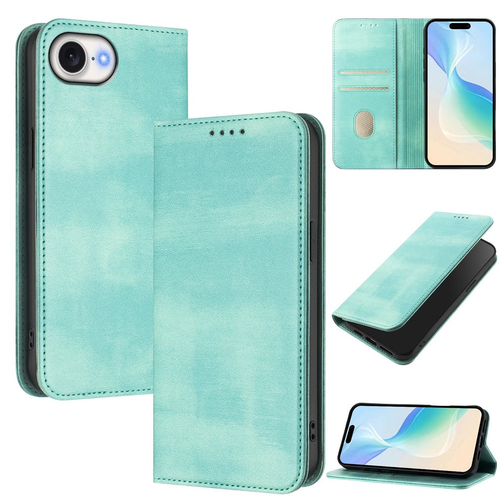For iPhone 17e / 16e Wallet Cases Retro Texture RFID Blocking Leather Phone Cover