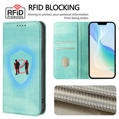 For iPhone 17e / 16e Wallet Cases Retro Texture RFID Blocking Leather Phone Cover