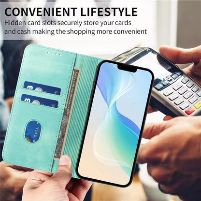 For iPhone 17e / 16e Wallet Cases Retro Texture RFID Blocking Leather Phone Cover