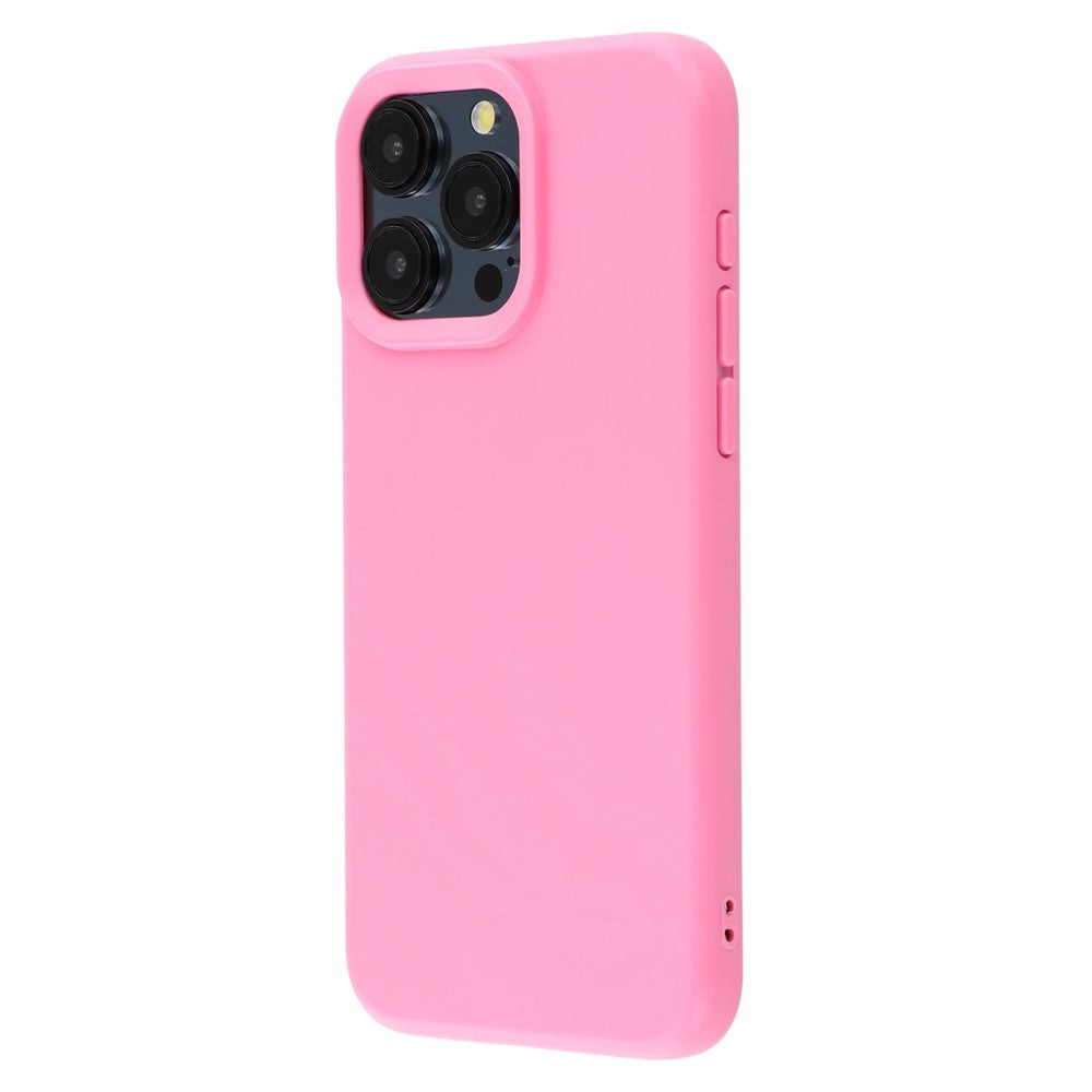For iPhone 15 Pro Case 2.0mm Thick Solid Color Soft TPU Phone Back Cover Large Lens Cutout